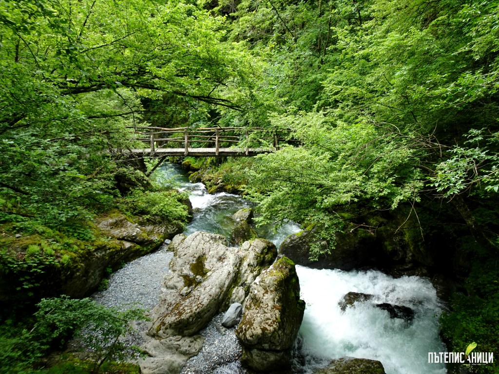 По дървените мостчета на екопътека Бяла река край&nbsp;Калофер